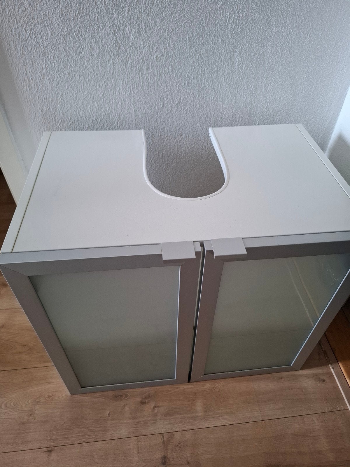 Wastafelonderkast met glazen deuren, Ophalen, Gebruikt, 50 tot 100 cm, Minder dan 100 cm