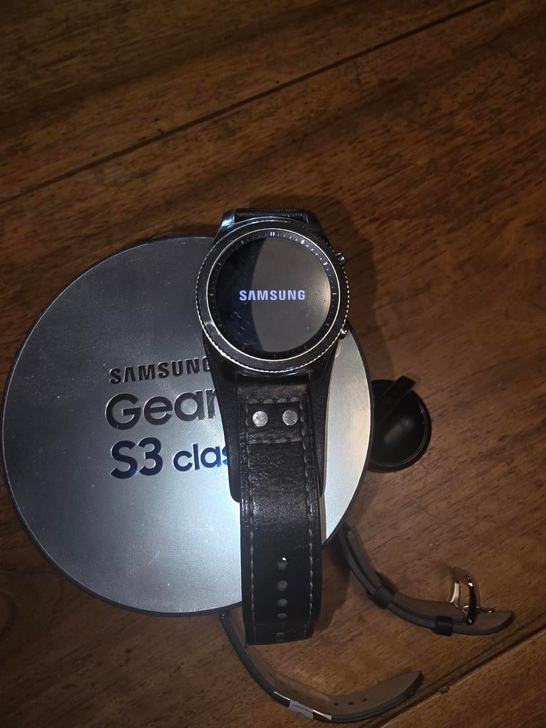 Samsung Gear S3 Classic - Werkt perfect!, Gebruikt, GPS, Zwart, Ophalen of Verzenden