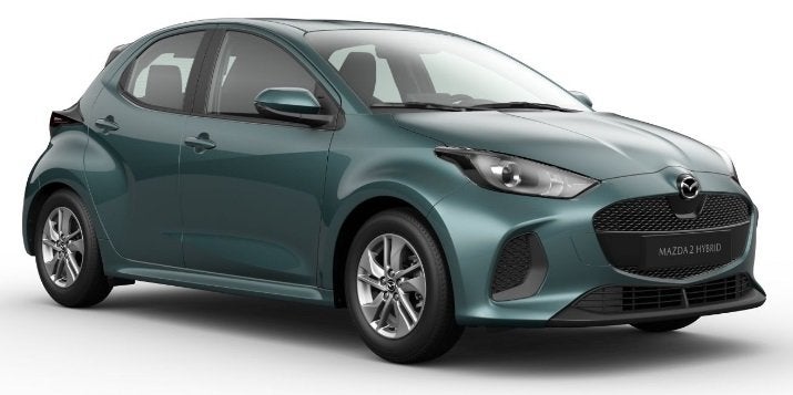 Mazda 2 Hybrid 1.5 Prime-line AUTOMAAT NAVI VIA APPLE CARPLA, Auto's, Dealer onderhouden, Stof, Zwart, 1490 cc