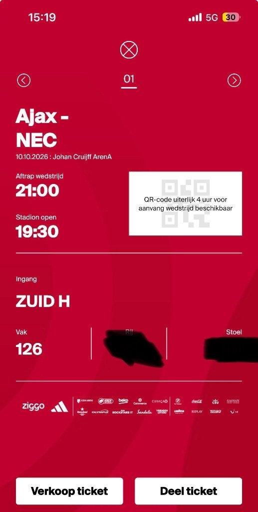 Ajax nec f-Side, Eén persoon, Mei