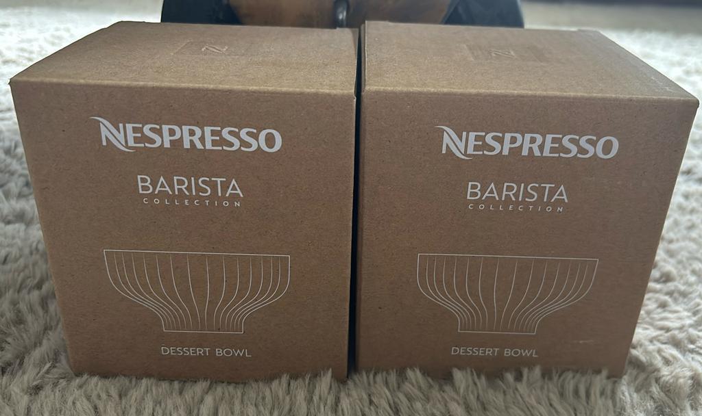 Nespresso - Barista Collection Dessert Bowls 4 stuks, Verzamelen, Glas en Borrelglaasjes, Ophalen of Verzenden, Nieuw