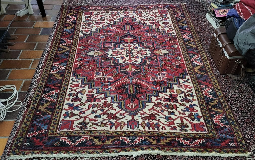 Oude PERZISCH 194x142cm Handgeknoopt, Ophalen