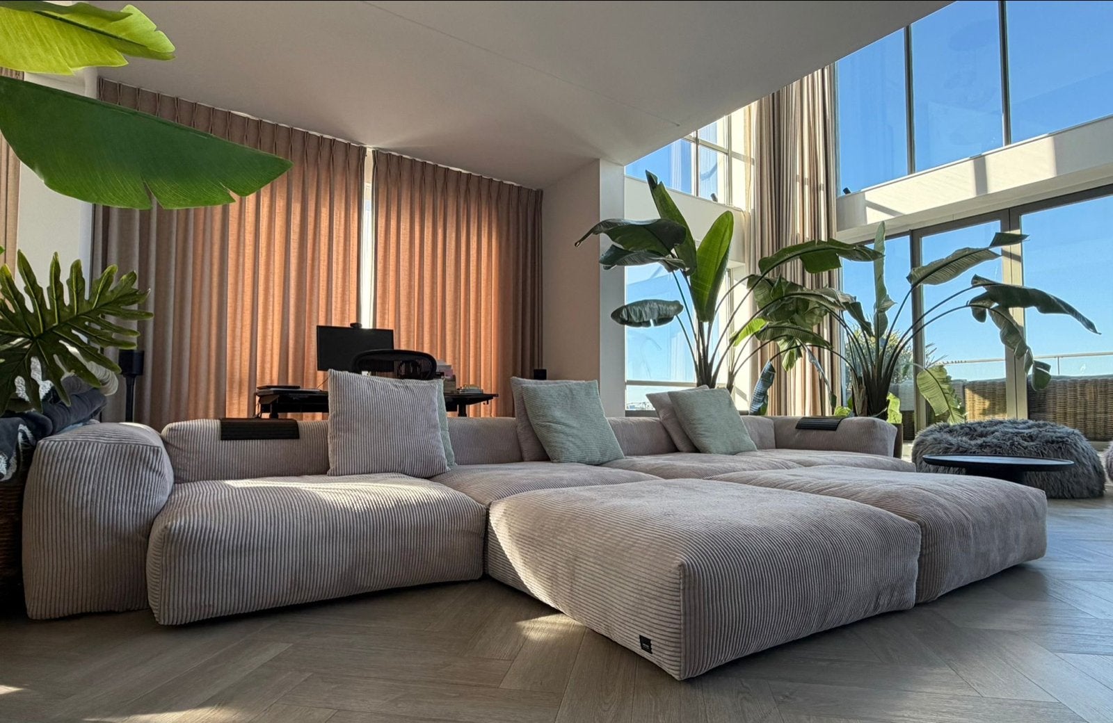 Vetsak Modulaire Bank – Cord Velour – XL Modules, Ophalen, Gebruikt, Hoekbank, 300 cm of meer