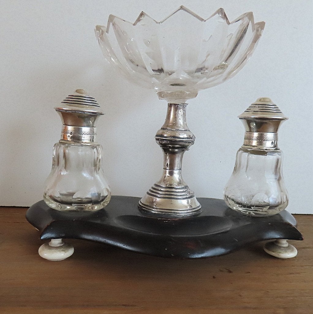 Koopje! Antiek zilveren inktstel C.E.Held (1861-1885) incl v, Verzenden, Zilver