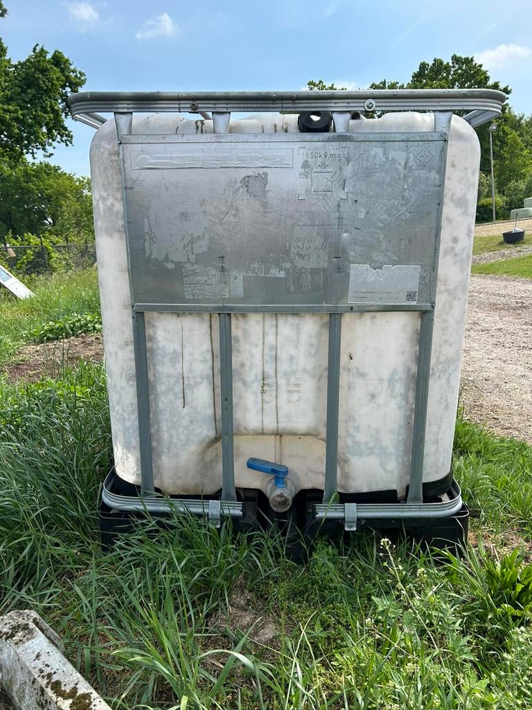 IBC watercontainer 1000liter, Tuin en Terras, Regentonnen, 150 liter of meer, Ophalen, Gebruikt