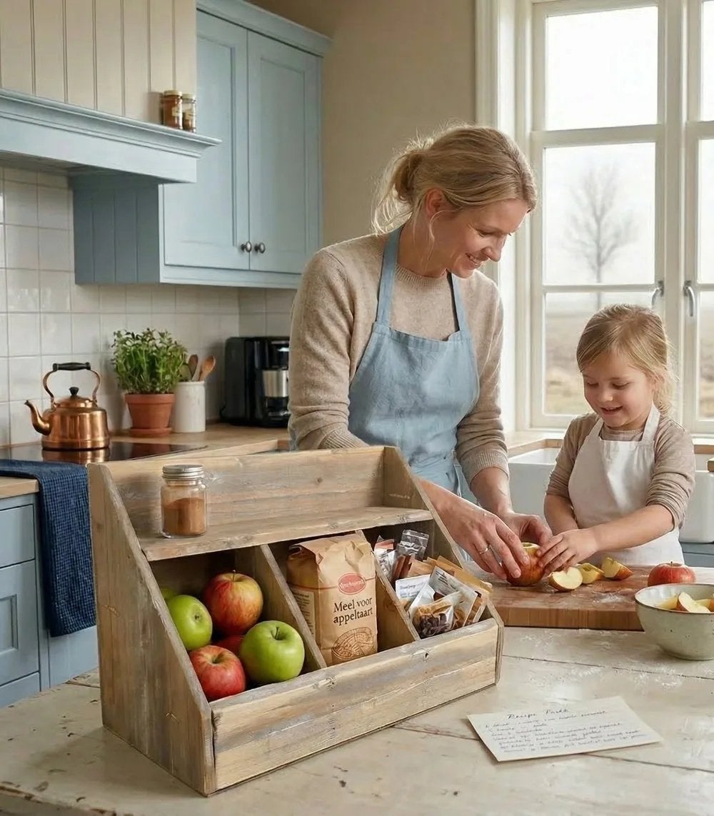 Gruttersbak – 3 vakken – Naturel – 47cm, Huis en Inrichting, Hout, N, Nieuw, Ophalen of Verzenden