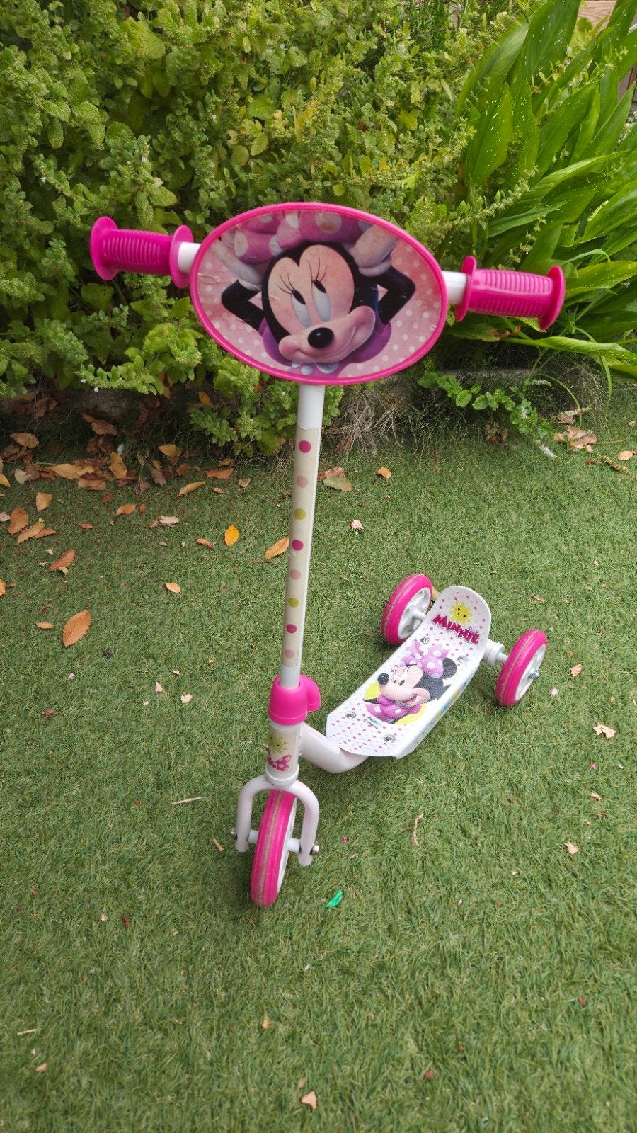 Minnie Mouse Kinderstep - Roze met 3 wielen, Ophalen of Verzenden, Gebruikt, Gewone step, Disney