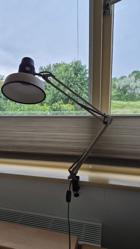 Vintage architectenlamp met verstelbare schaararm, Ophalen, Gebruikt, Metaal