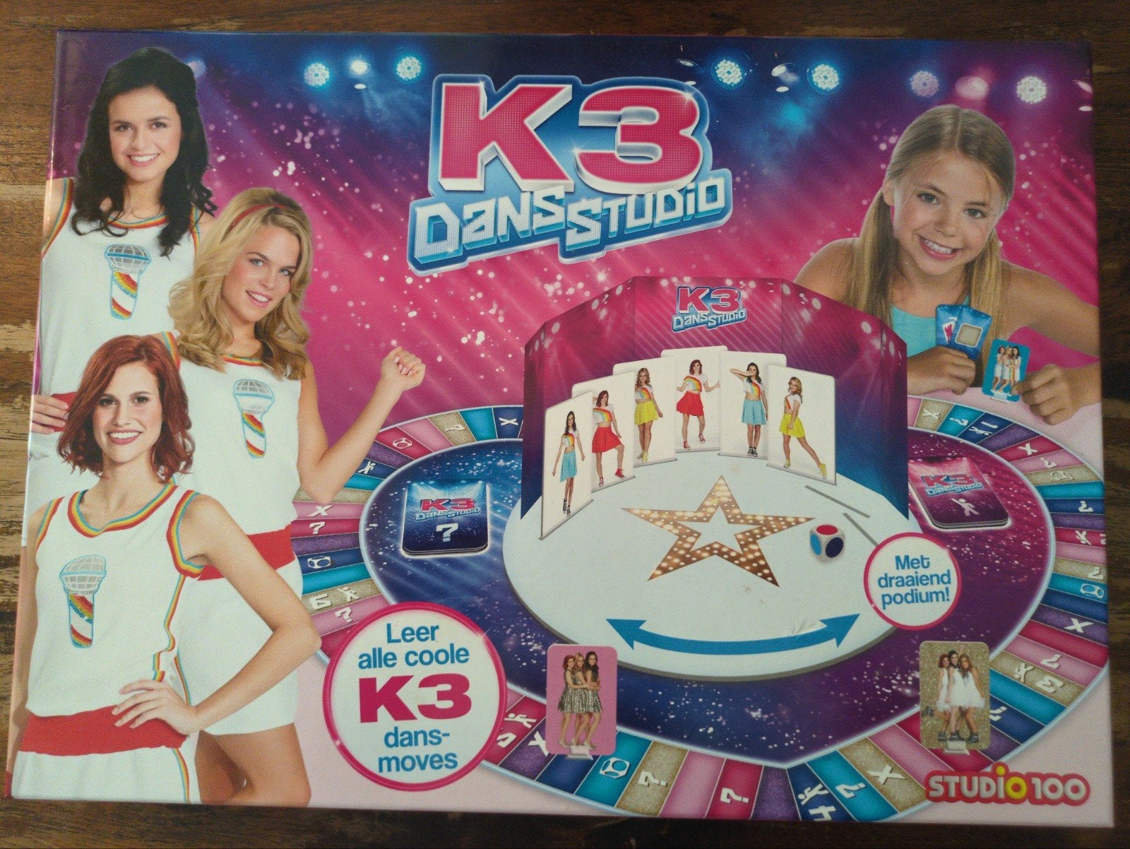 K3 Dansstudio Bordspel - Leer coole dansmoves!, Drie of vier spelers, Ophalen, Gebruikt, Studio 100
