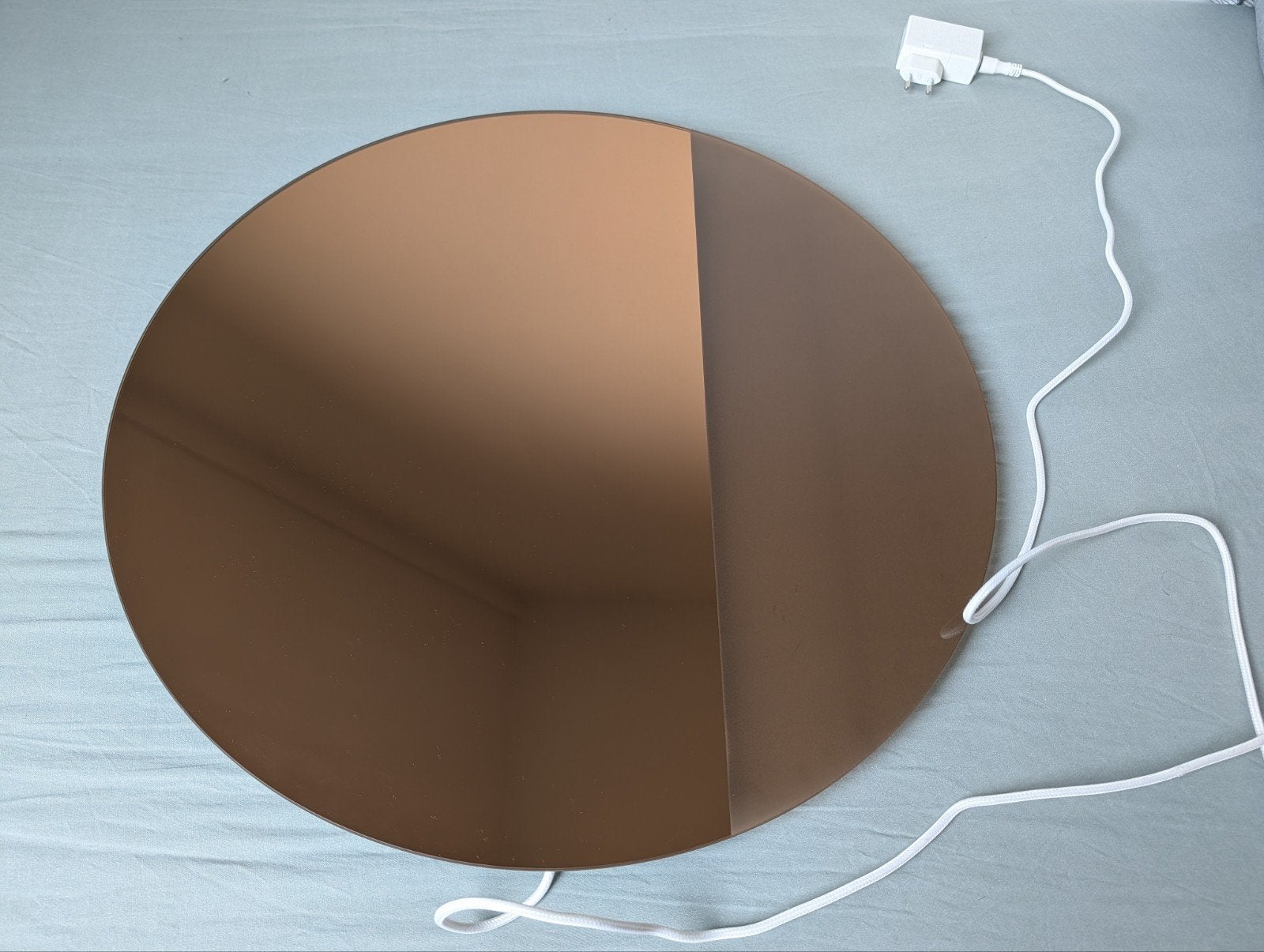 IKEA VARMBLIXT design spiegel/lamp – Sabine Marcelis – 55 cm, Ophalen, Rond, Zo goed als nieuw, Minder dan 100 cm