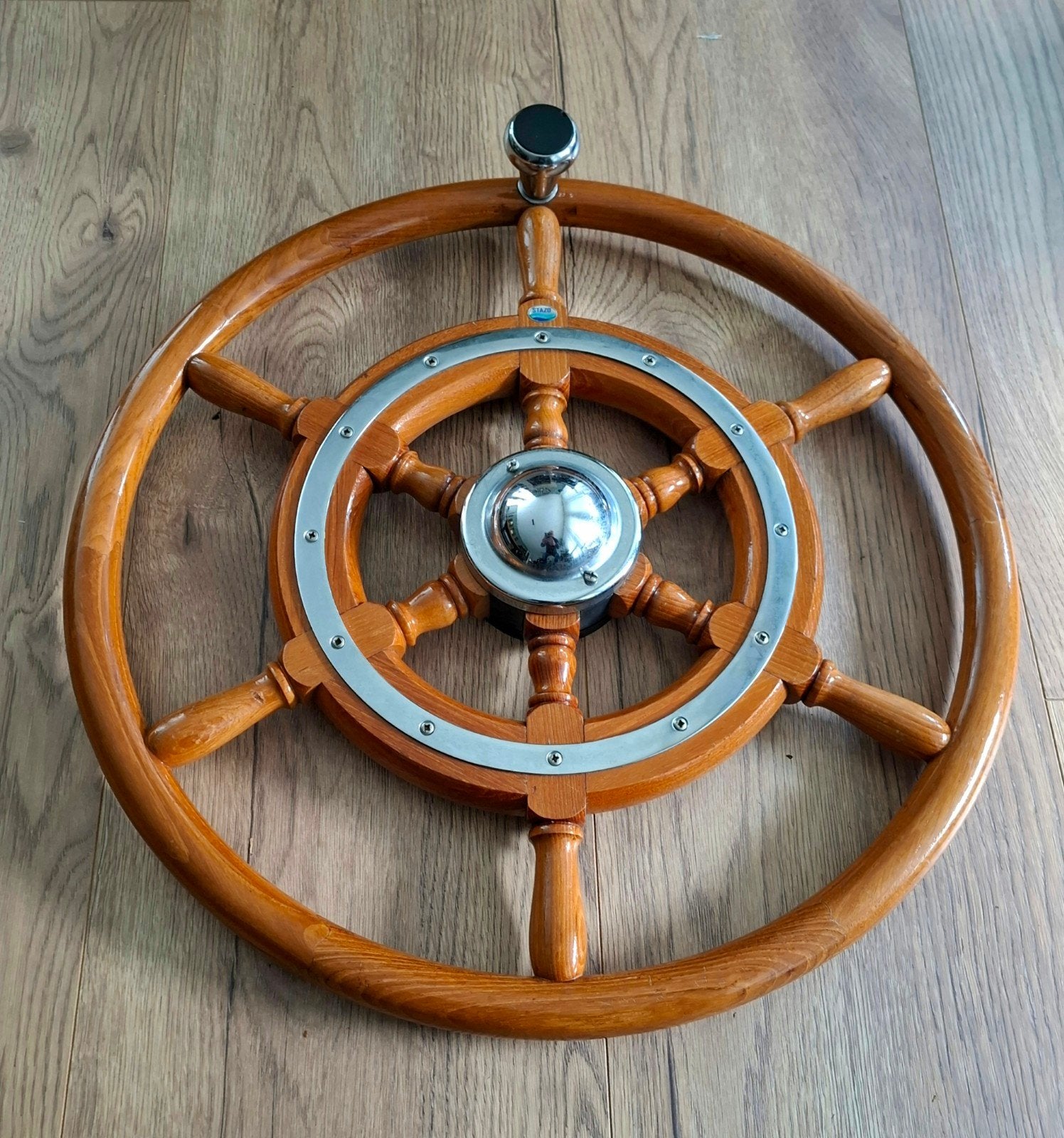 Prachtig Houten Stuurwiel Stazo (50 cm) – 3/4" Conische Naaf, Ophalen of Verzenden, Zeilboot of Motorboot