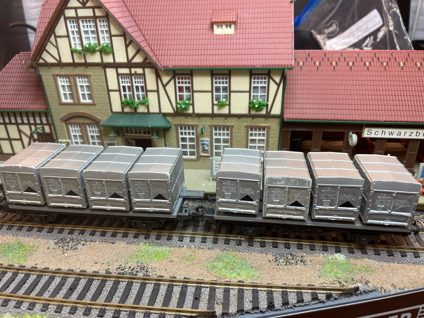 Heel mooie container bak wagen van Liliput, Gebruikt, Gelijkstroom, Wagon, Ophalen of Verzenden