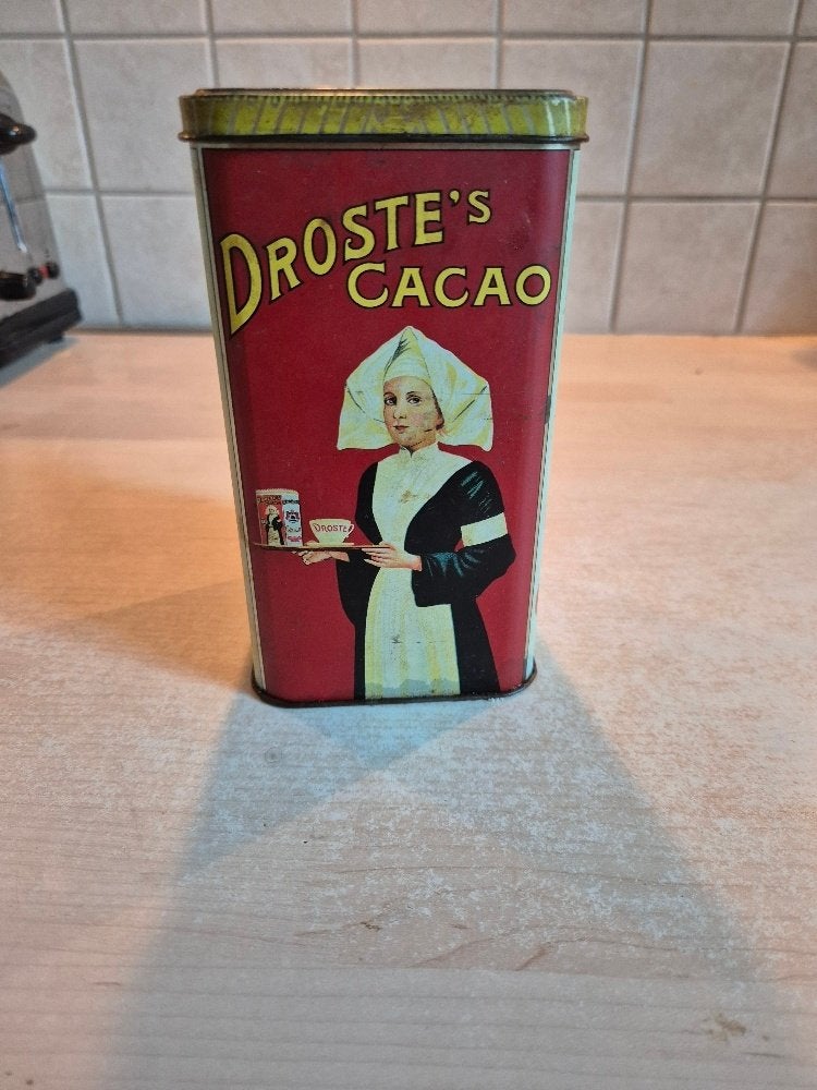 vintage droste blik, Ophalen of Verzenden, Gebruikt, Overige, Droste