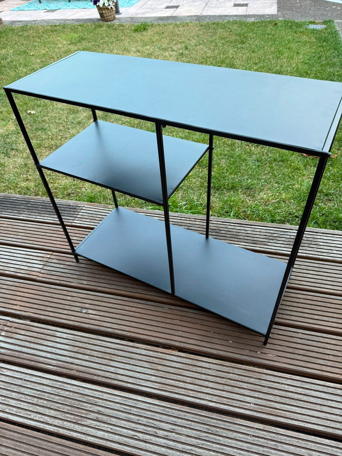 Side table zwart, Ophalen, Zo goed als nieuw, 25 tot 50 cm, Rechthoekig