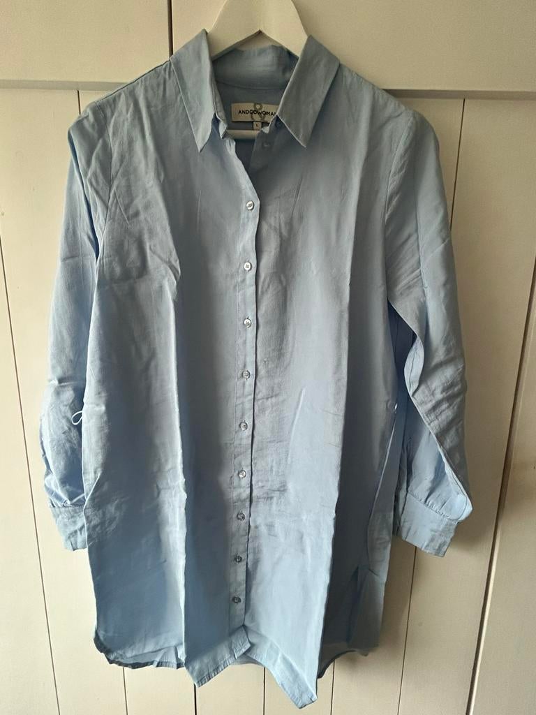 &Co Woman lange blouse mt L, Ophalen of Verzenden, Gedragen, Blauw