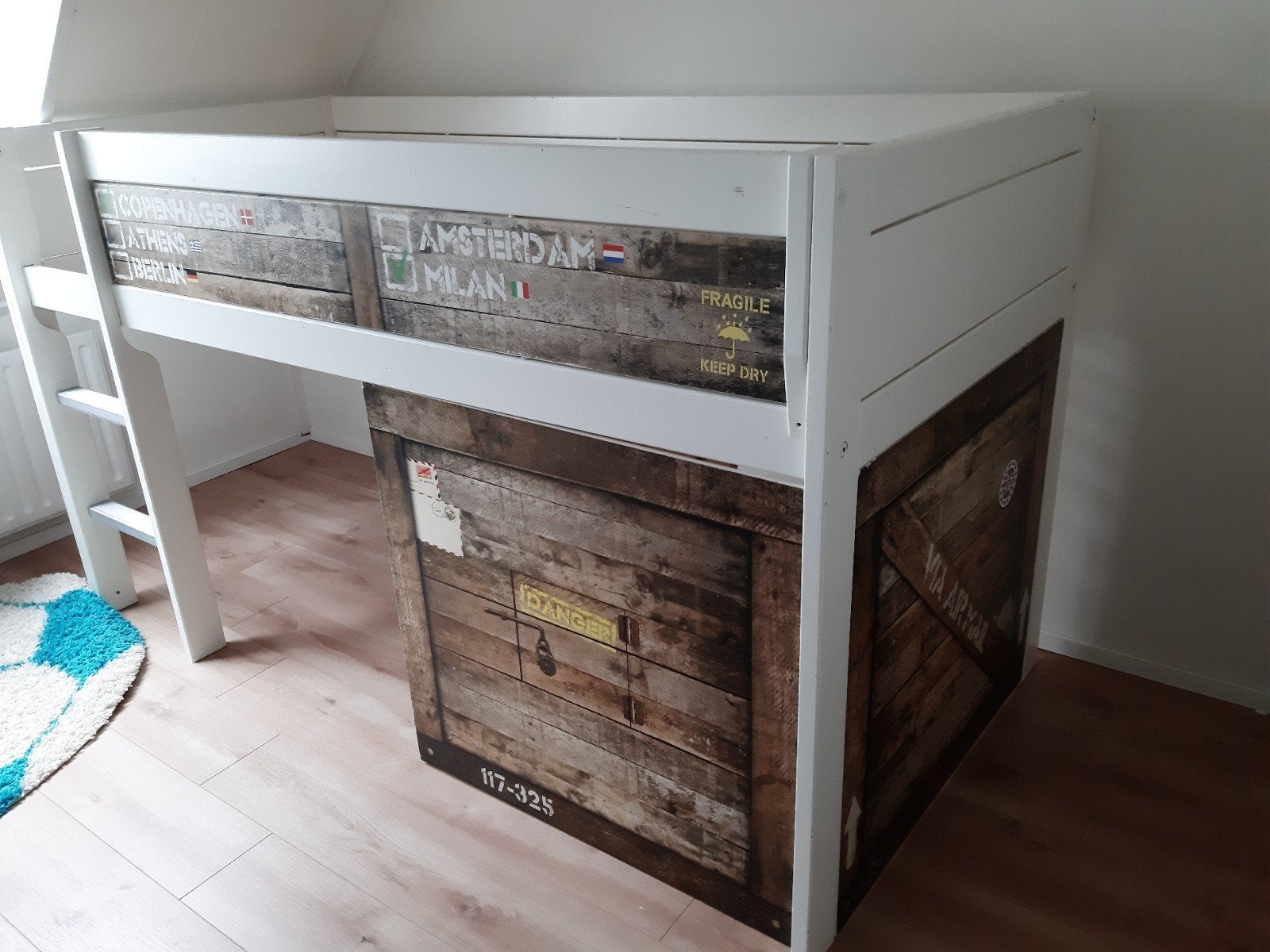 GRATIS bed: halfhoogslaper lifetime  exclusief matras, Ophalen, Gebruikt, Halfhoogslaper