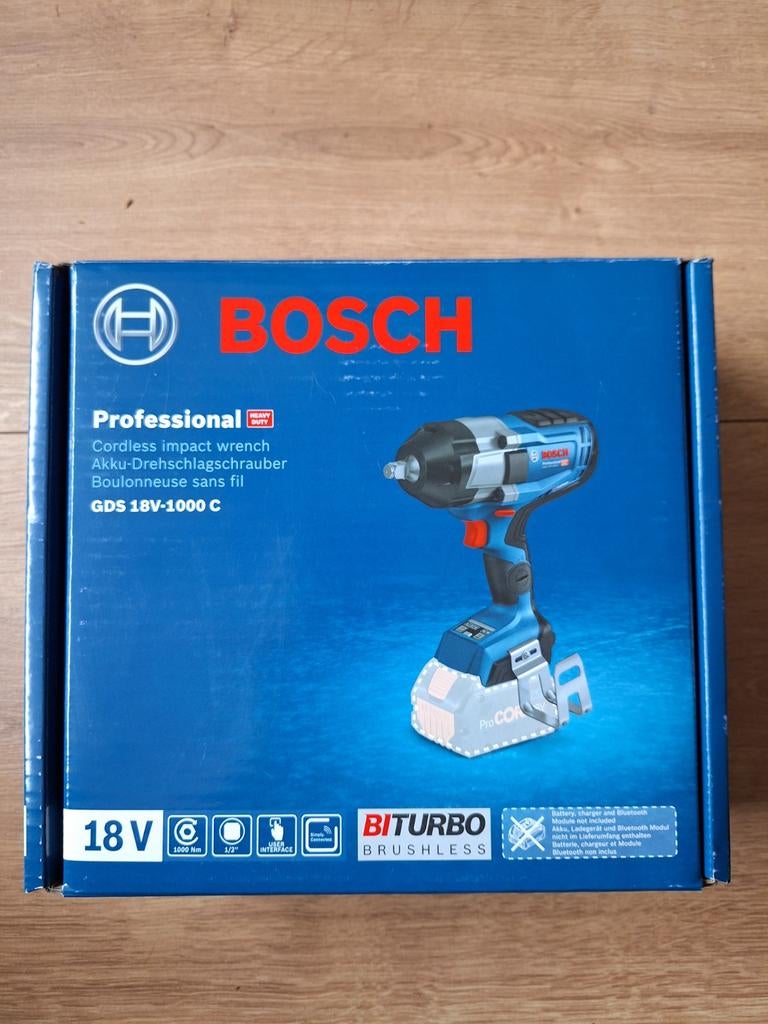 Bosch GDS 18V-1000 C Accu Slagmoersleutel (Nieuw), Ophalen of Verzenden