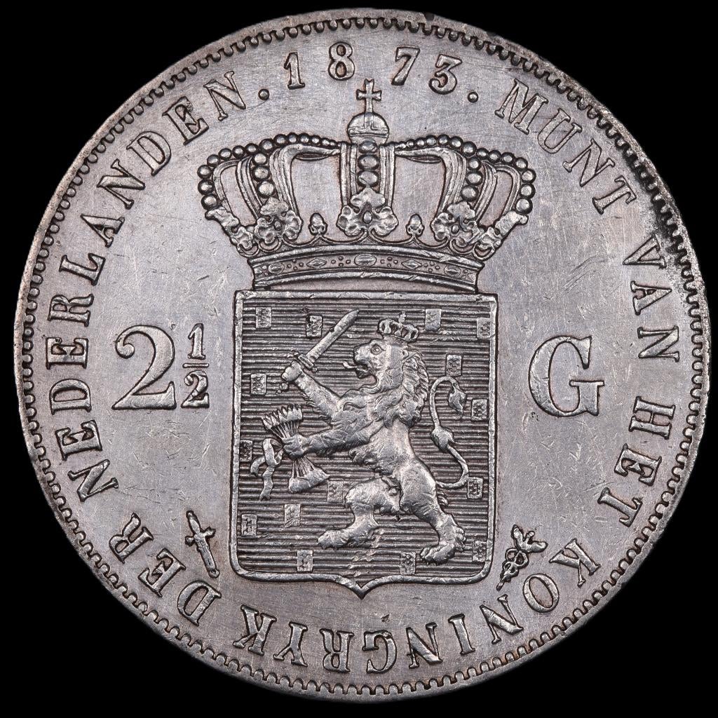 Rijksdaalder 1873. Zfr/ Pr., Koning Willem III, Zilver, Ophalen of Verzenden, Losse munt