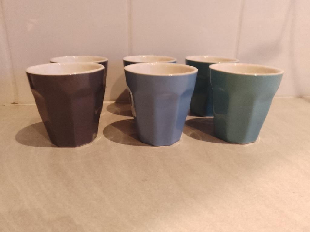 6 nieuwe espresso kopjes, Nieuw, Ophalen of Verzenden, Overige stijlen, Kop(pen) en/of Schotel(s)