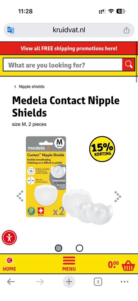 Medela Contact Nipple Shields, Ophalen, Gebruikt, Overige typen