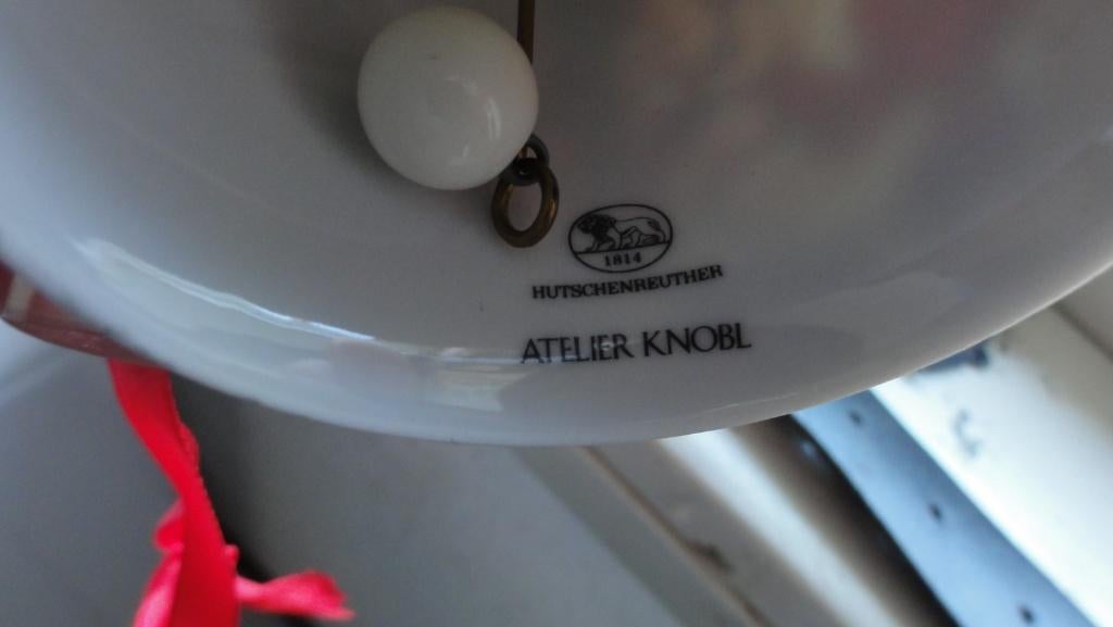 Kerstklok, vintage Hutschenreuther porselein atelier Knobl, Ophalen of Verzenden, Zo goed als nieuw