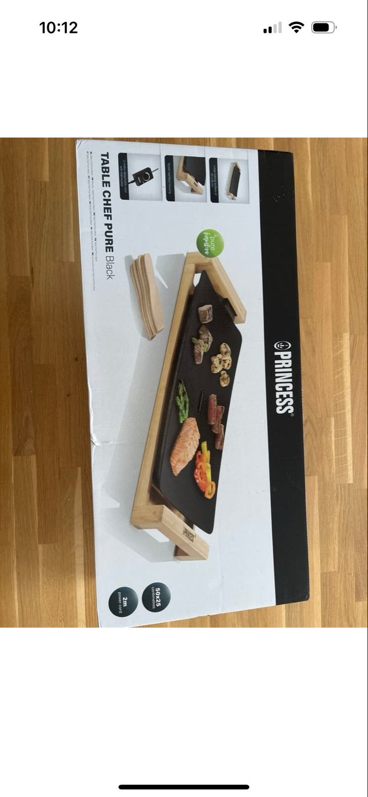 Princess Table Chef Pure Black teppanyaki grill, Ophalen, Overige typen, Zo goed als nieuw, Zwart