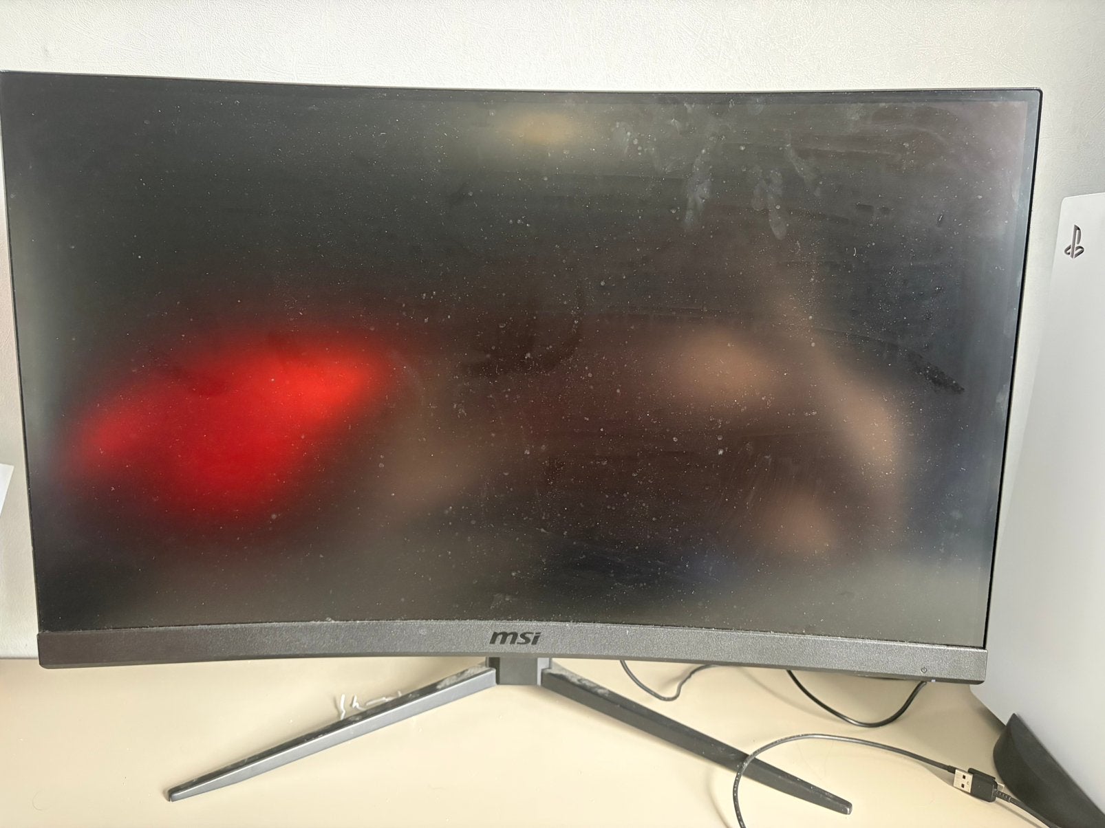 MSI monitor, HDMI, Curved, Full HD, Zo goed als nieuw