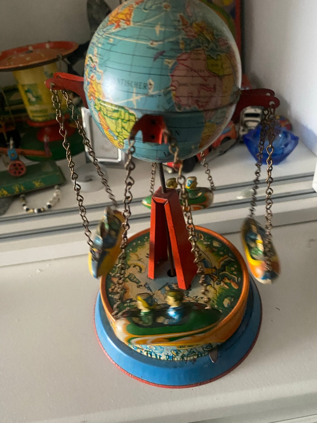 Vintage Wereldbol Carrousel Speelgoed, Ophalen of Verzenden