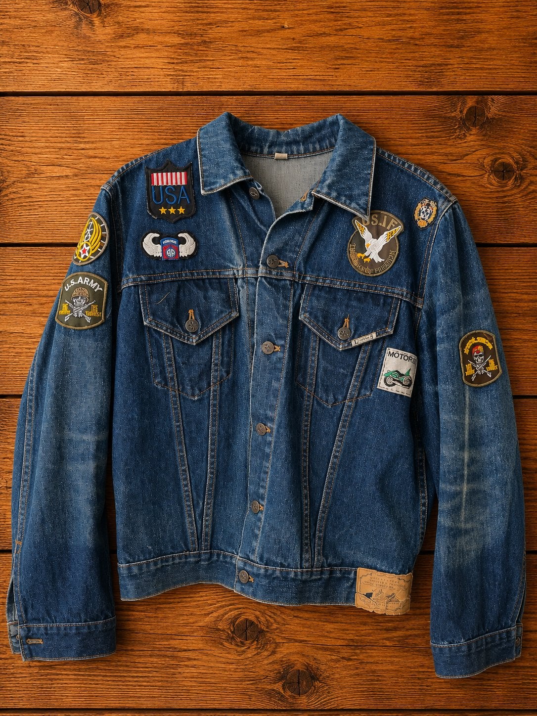 Origineel Vintage C&A Jinglers Spijkerjasmet Patches (Maat L, Ophalen of Verzenden, Zo goed als nieuw, Jongen of Meisje, Jas