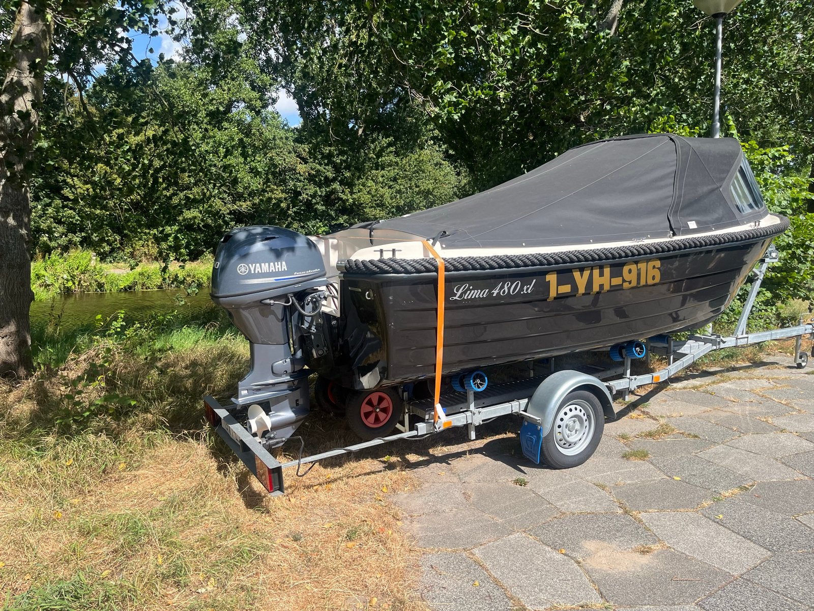 Lima 480 XL met nieuwe Yamaha 40pk buitenboordmotor, Overige merken, Afdekzeil, Buitenboordmotor, Ophalen of Verzenden