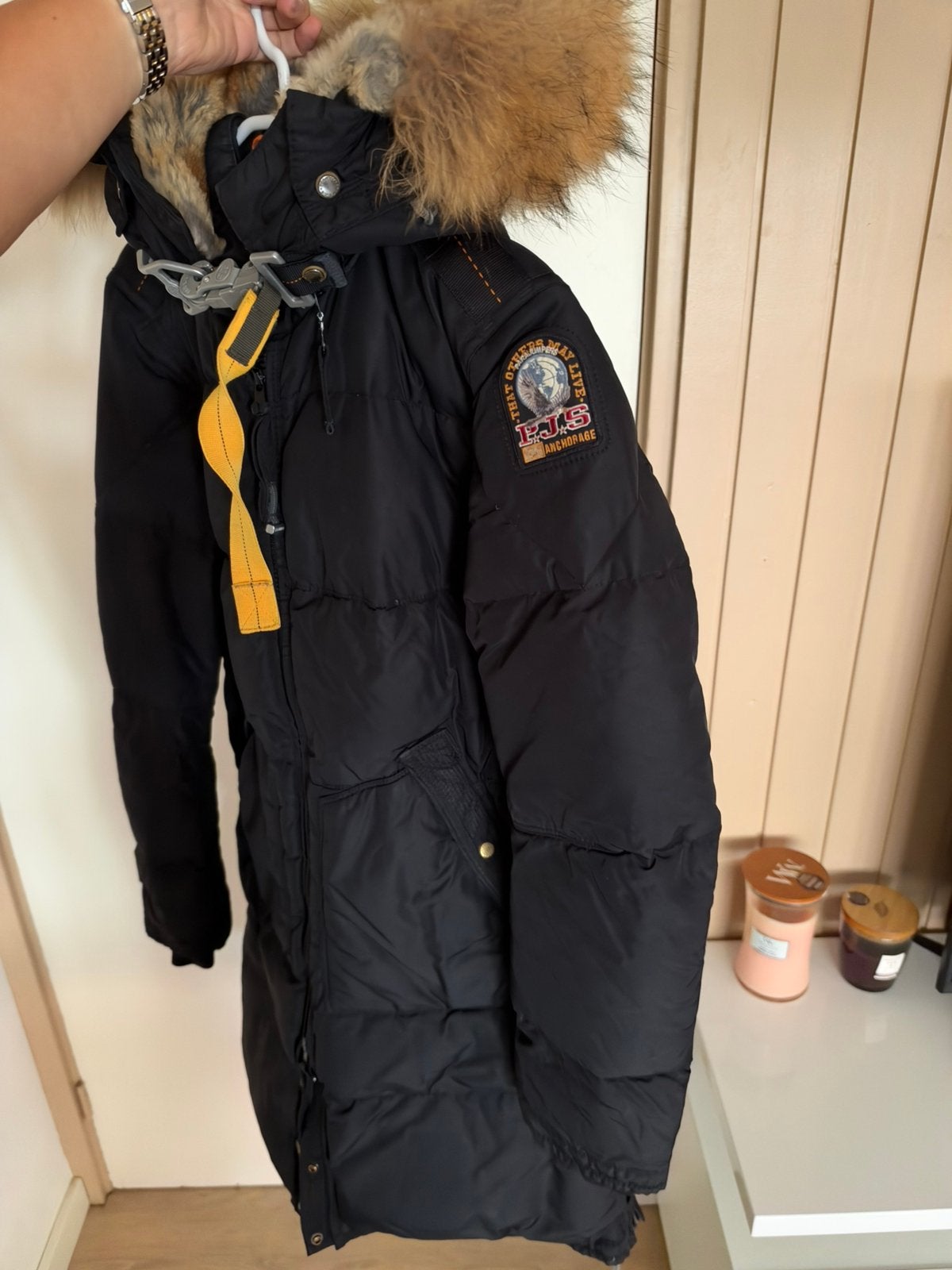 Parajumpers Long Bear slimfit M bont, Ophalen of Verzenden, Gedragen, Maat 38/40 (M), Zwart