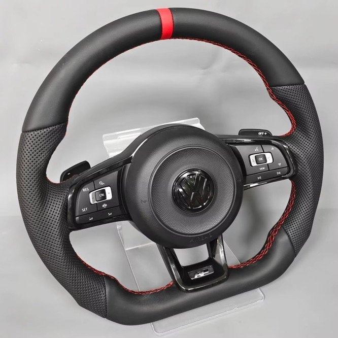 Sportief Volkswagen Stuur met Rode Stiksels dsg, Auto-onderdelen, Ophalen, Gebruikt, Volkswagen