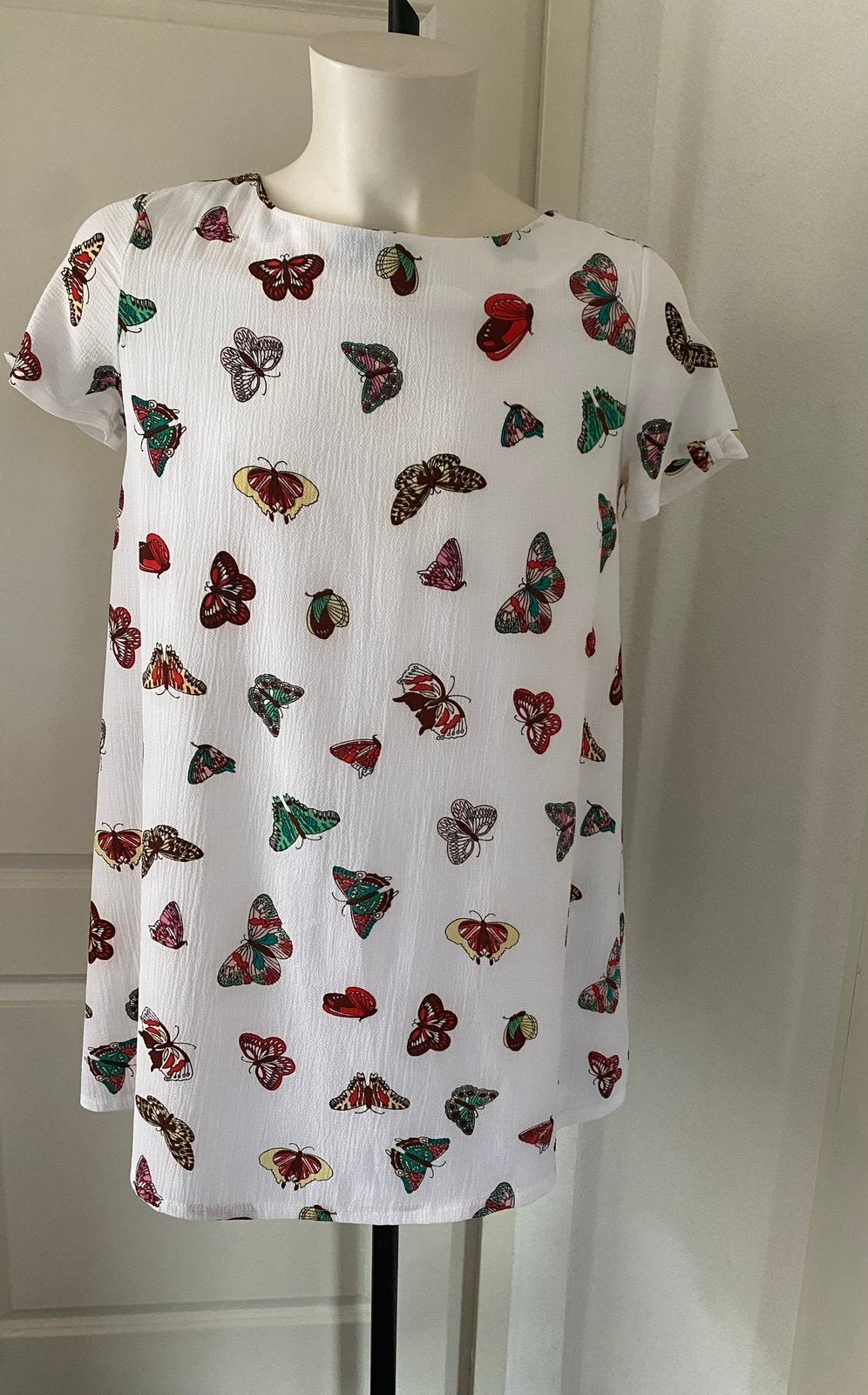 Lili&Lala Jurk maat L nieuw wit met vlinders zomer vakantie, Kleding | Dames, Ophalen of Verzenden, Zo goed als nieuw, Maat 38/40 (M)