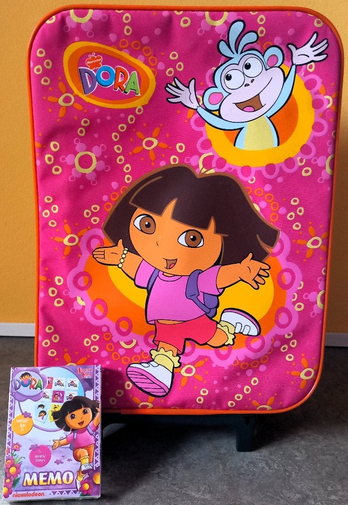 NIEUW! Dora & Boots koffer + Dora memory (BG.Zldr.Trapkast), Ophalen of Verzenden, Nieuw