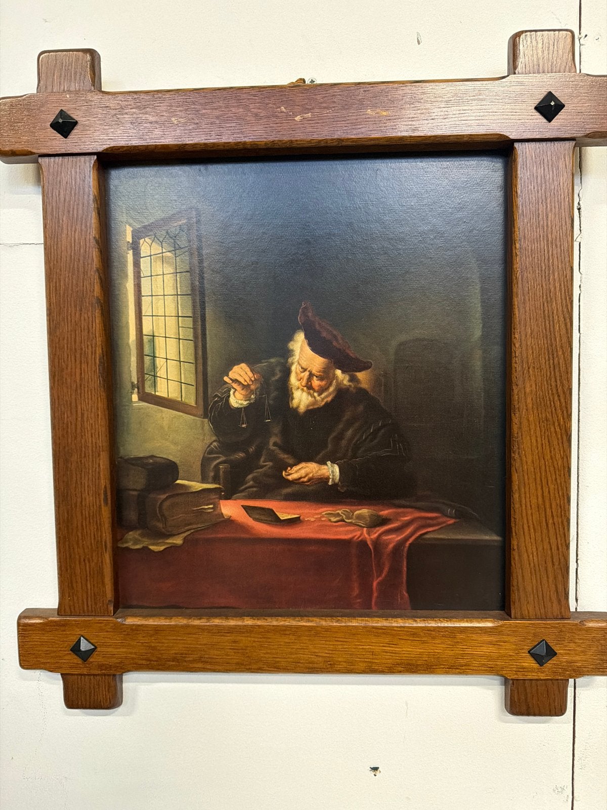 Oud Hollands schilderij: De Goudweger, Doek, Portret of Personen, Oud hollands, Ophalen of Verzenden