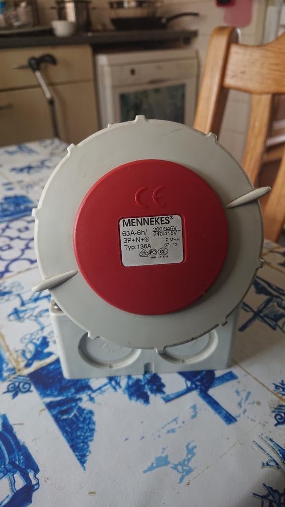 Mennekes 136A 63 Ampère wandcontactdoos, Ophalen of Verzenden, Nieuw