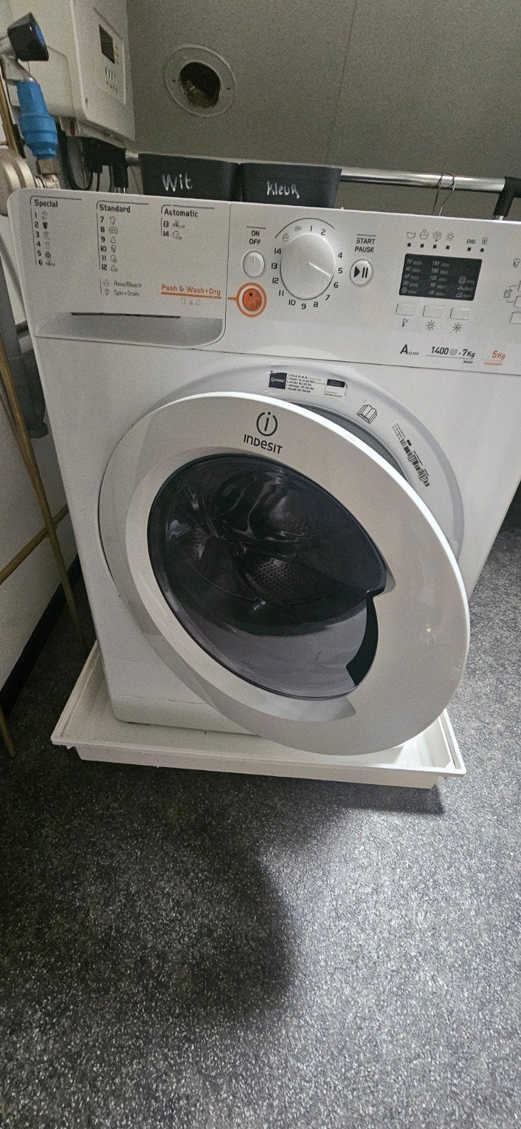 Indesit Innex Wasmachine-Droger 7kg/5kg - Zo goed als nieuw, Witgoed en Apparatuur, Wasmachines, Ophalen, Zo goed als nieuw, 85 tot 90 cm