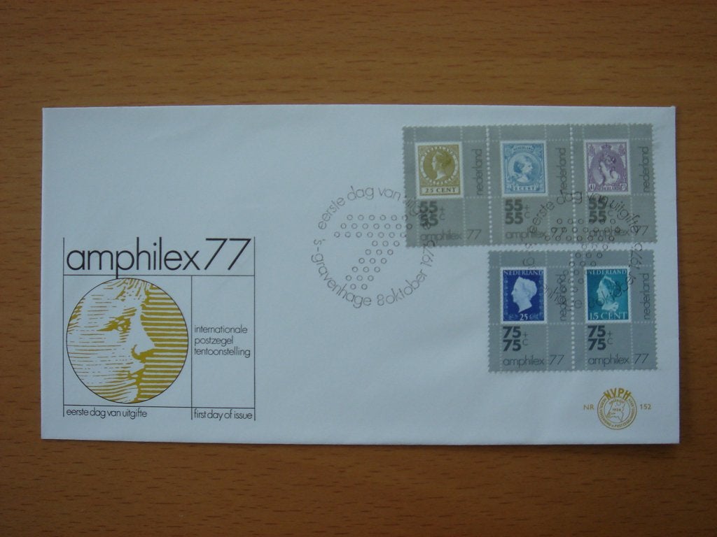 NVPH E152 1e Dag-enveloppe  Amphilex'77 1976, Postzegels en Munten, Postzegels | Eerstedagenveloppen, Ophalen of Verzenden, Onbeschreven
