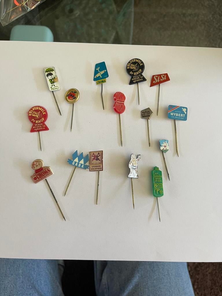 Vintage jaren ‘60 speldjes set 11, Verzamelen, Ophalen of Verzenden, Zo goed als nieuw, Overige onderwerpen