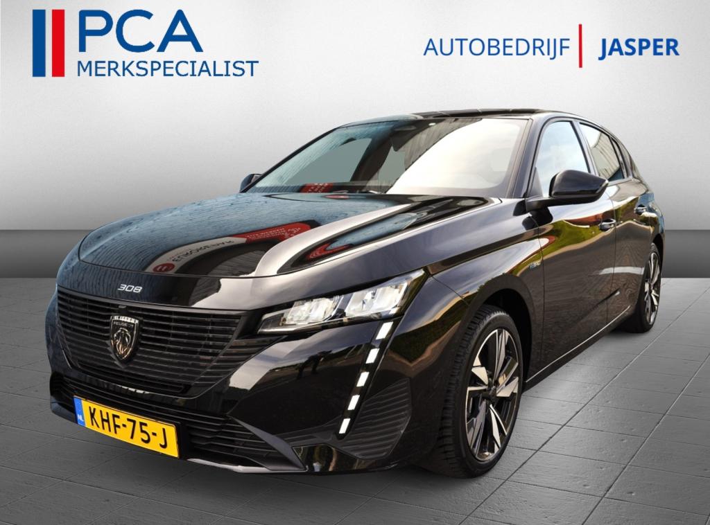 Peugeot 308 1.6 PHEV Act. Bns nav pdc crc LED (bj 2023), 12 maanden, Stof, 4 cilinders, Zwart