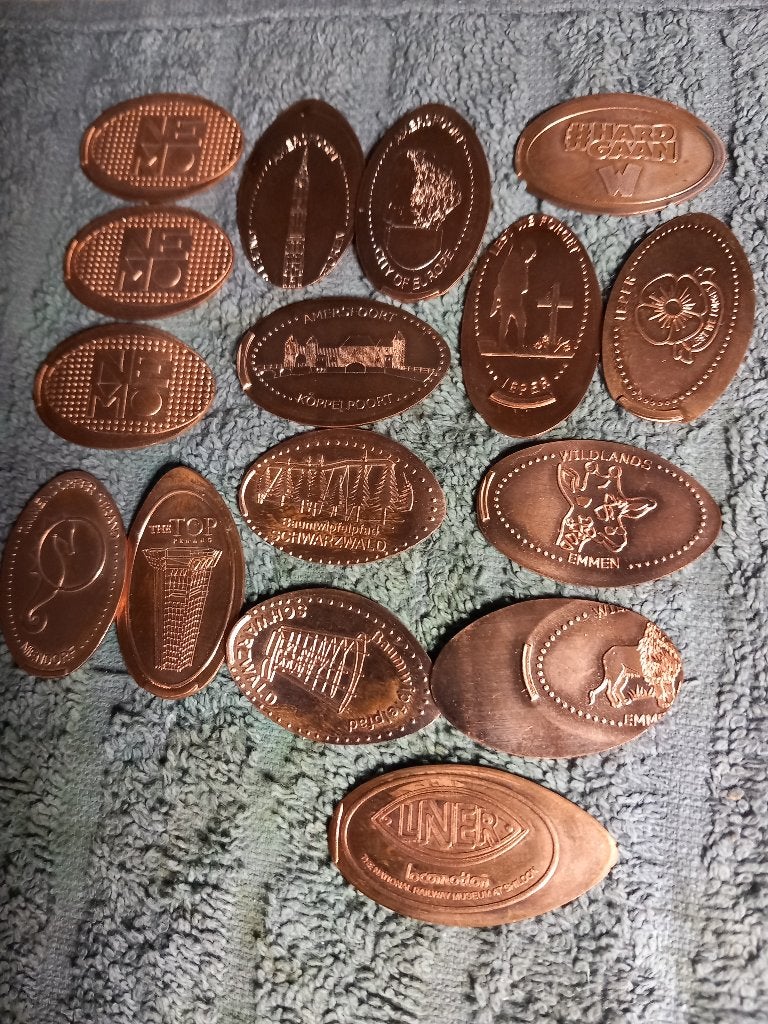 pressed coins, Ophalen of Verzenden, Brons, Nederland