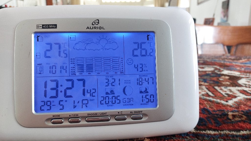 weerstation, Audio, Tv en Foto, Weerstations en Barometers, Gebruikt, Weerstation, Ophalen