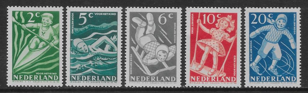 1948, Kinderzegels ONGEBRUIKT [508-12] (K2203), Postzegels en Munten, Postzegels | Nederland, Ophalen of Verzenden