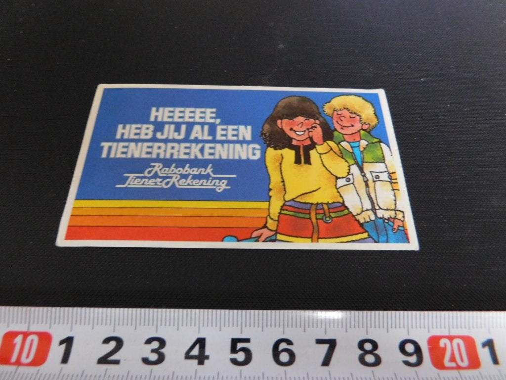 sticker RABOBANK Tiener Rekening  KJ655, Verzamelen, Stickers, Ophalen, Zo goed als nieuw