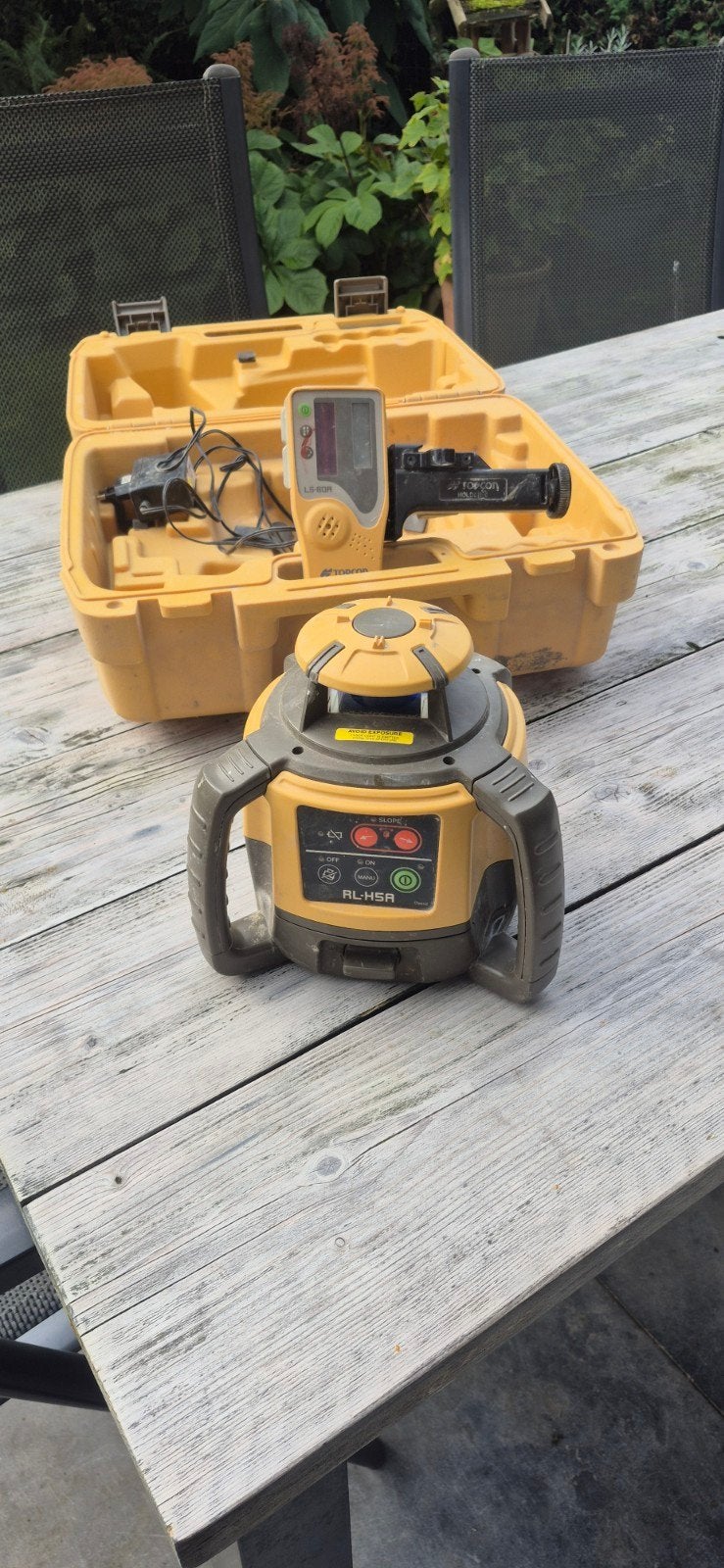 Topcon RL-H5A Roterende Laser Waterpas met Ontvanger, Ophalen, Gebruikt, Licht