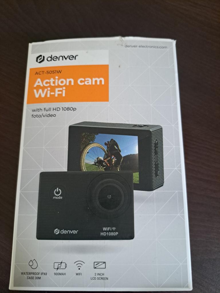 Denver ACT-5051W Action Cam Wi-Fi Full HD 1080p, Ophalen of Verzenden, Zo goed als nieuw, Overige merken