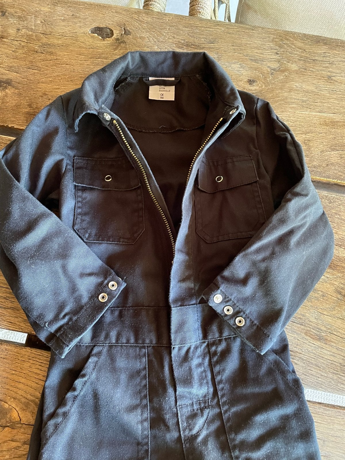 Kinderoverall zwart maat 98, Ophalen of Verzenden, Gebruikt, Jongen of Meisje, Overige typen