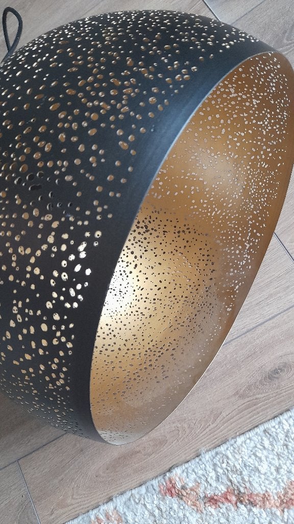 Hanglamp Gemino Kwantum zwart/goud, Ophalen, Zo goed als nieuw, Metaal, E27 (groot)
