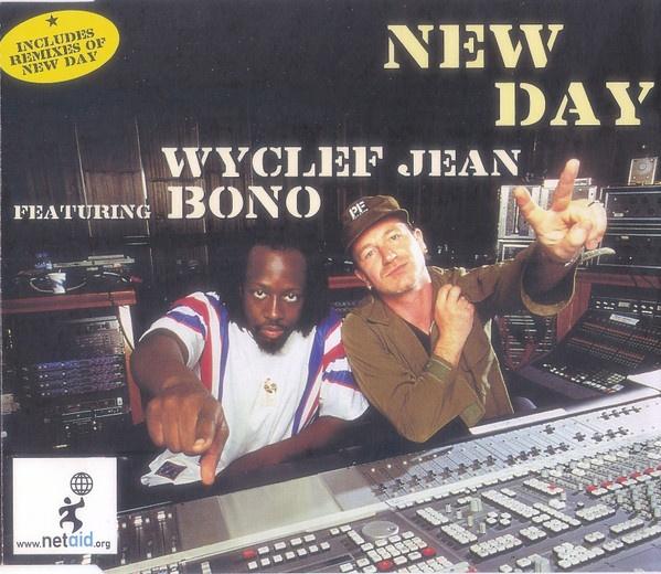 WYCLEF JEAN + BONO CD SINGLE NEW DAY, Cd's en Dvd's, Cd Singles, Zo goed als nieuw, Pop, 6 singles of meer, Ophalen of Verzenden