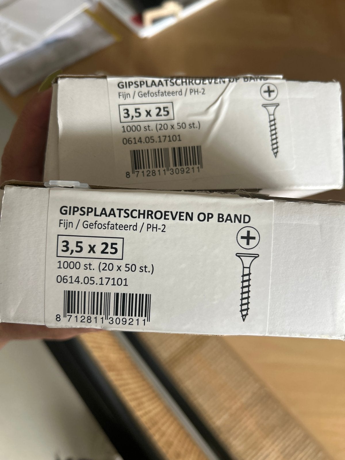 Gipsplaatschroeven op band 3,5x25 - 1920 stuks, Ophalen of Verzenden, Nieuw, Minder dan 50 mm, Schroeven